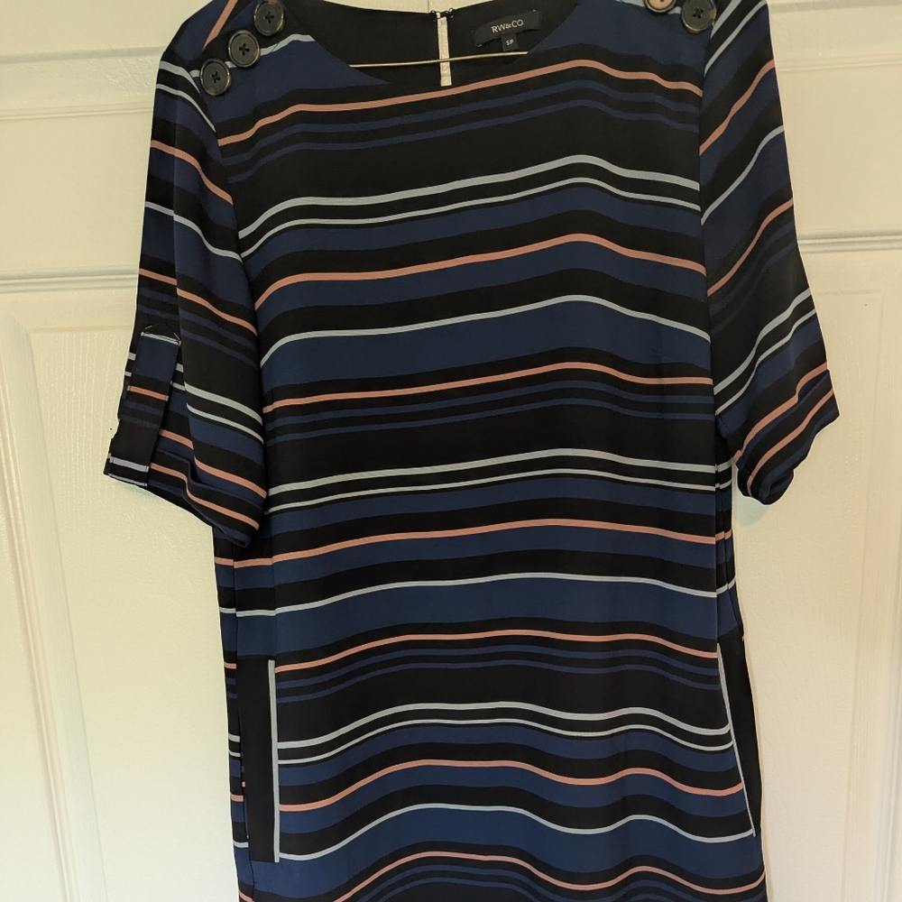 RW&Co.‎ Striped Casual  Jersey Dress - S like new